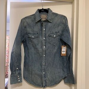 Polo Ralph Lauren Distressed Denim Western Shirt
